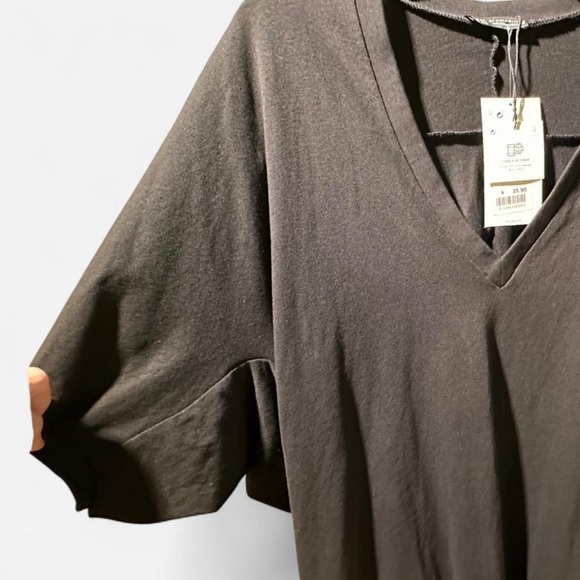 Zara NWT Black Cocoon V Neck Puff Sleeve Batwing Dress Oversized size Medium - Picture 8 of 9